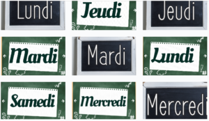 les jours de la semaine